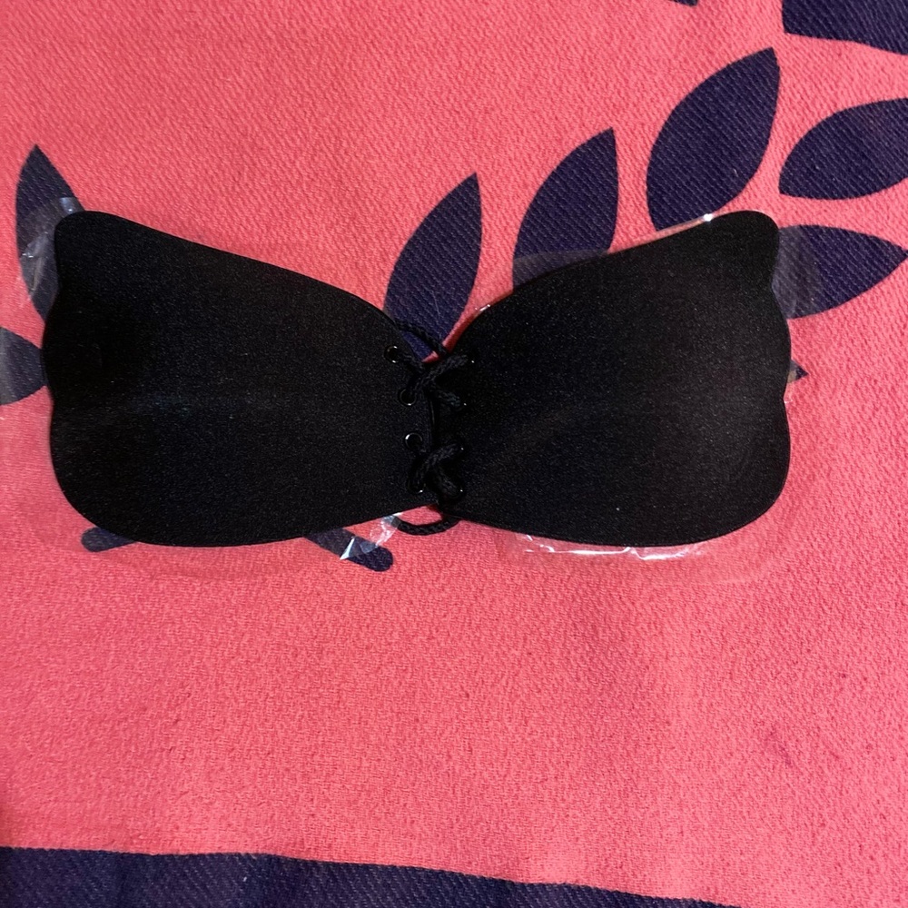 NWOT Stick on bra lace up middle for comfort